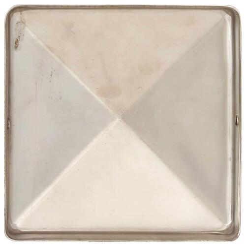 Pyramideformet stolpehætte 6 stk. 81x81 mm rustfrit stål