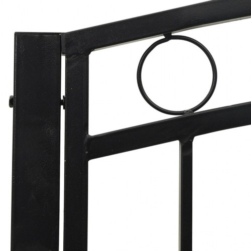 Havebænk med bord 120 cm stål sort