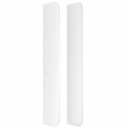 Sengegavl med kanter 83 x 16 x 118/128 cm - hvid