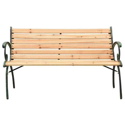 Havebænk 116 cm støbejern og massivt grantræ