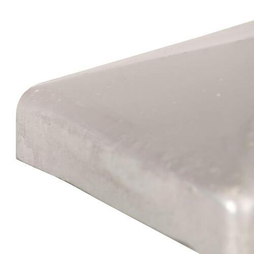 Pyramideformede stolpehætter 6 stk. 71x71 mm galvaniseret metal
