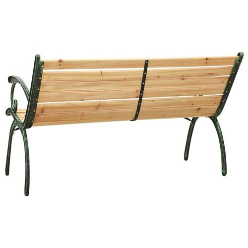 Havebænk 116 cm støbejern og massivt grantræ