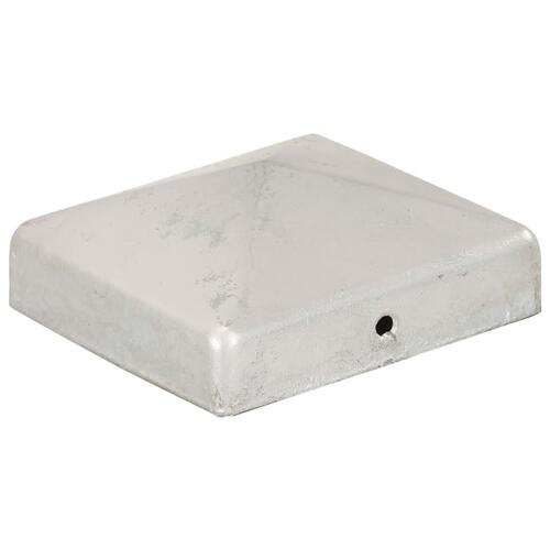 Pyramideformede stolpehætter 6 stk. 81x81 mm galvaniseret metal