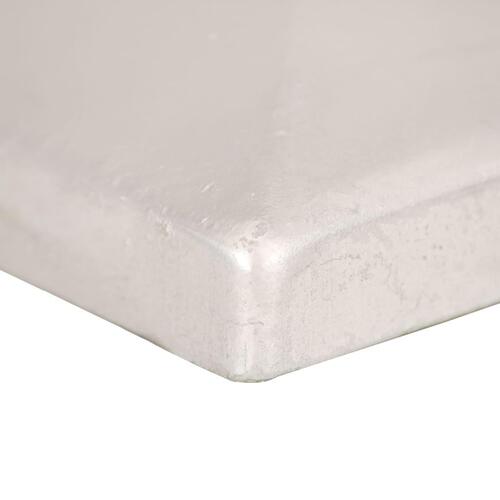 Pyramideformede stolpehætter 6 stk. 81x81 mm galvaniseret metal