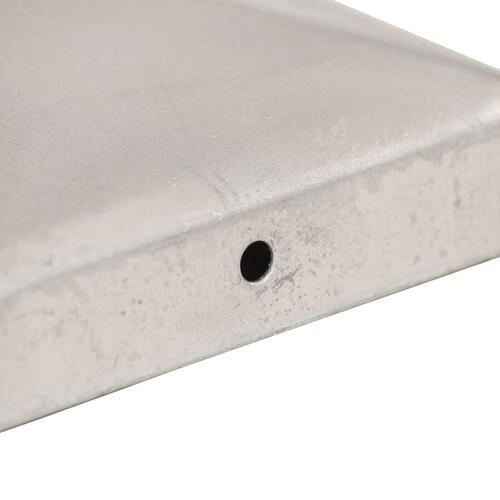 Pyramideformede stolpehætter 6 stk. 81x81 mm galvaniseret metal