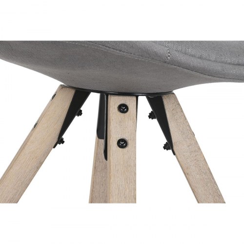 Spisebordsstol - polyester, mørkegrå, hrast, 48 × 44 × 84 cm