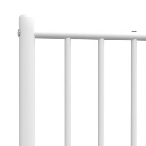 Sengegavl 107 cm metal hvid
