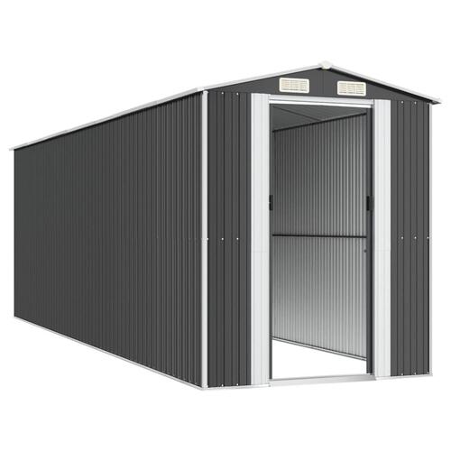 Haveskur 192x606x223 cm galvaniseret stål antracitgrå