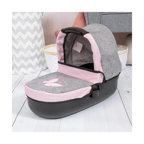 Lille Barnevogn til Dukker Reig Stule Pram Grå 63 cm