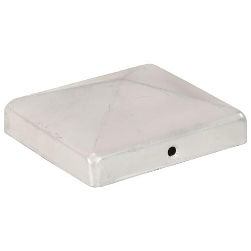Pyramideformet stolpehætte 6 stk. 101x101 mm galvaniseret metal
