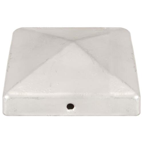Pyramideformet stolpehætte 6 stk. 101x101 mm galvaniseret metal