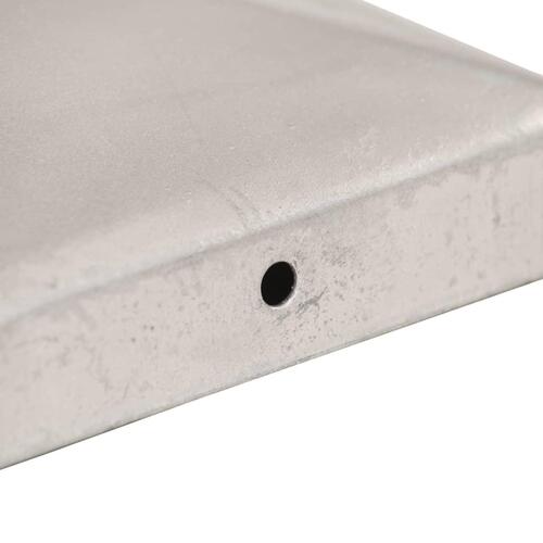 Pyramideformet stolpehætte 6 stk. 101x101 mm galvaniseret metal