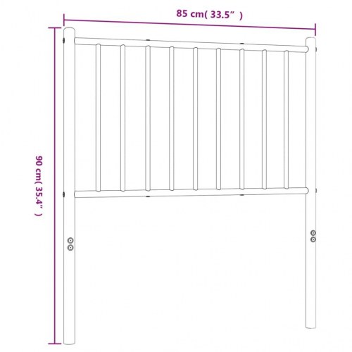 Sengegavl i metal 80 cm - hvid, udskiftning