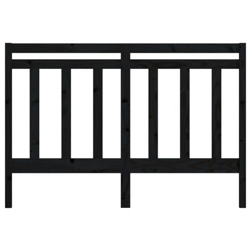 Sengegavl 156 × 4 × 100 cm i massivt fyrretræ - sort