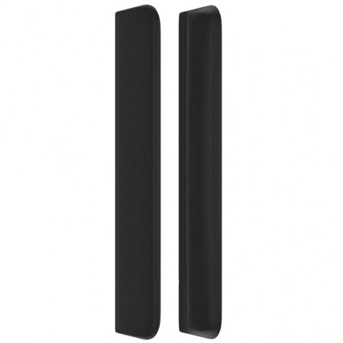 Sengegavl med kanter 93 x 16 x 118/128 cm - sort