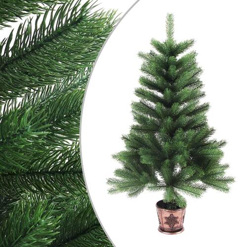 Kunstigt juletræ naturtro nåle 65 cm grøn
