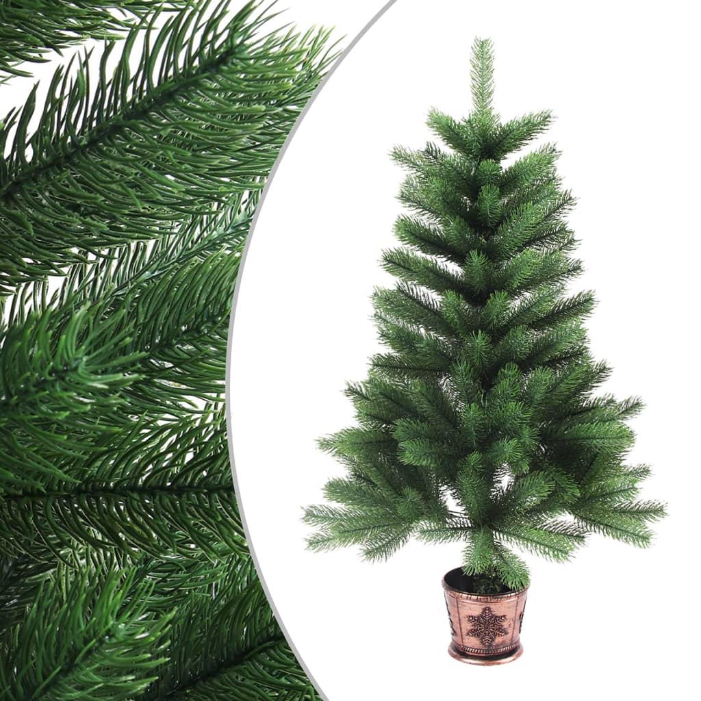 Kunstigt juletræ naturtro nåle 65 cm grøn