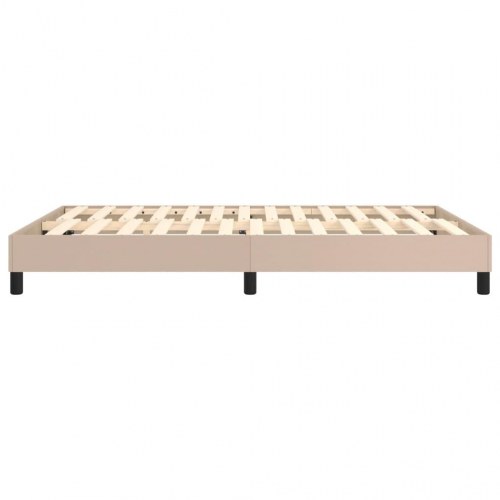 Boxspring sengeramme 140x190 cm i kunstlæder - cappuccino