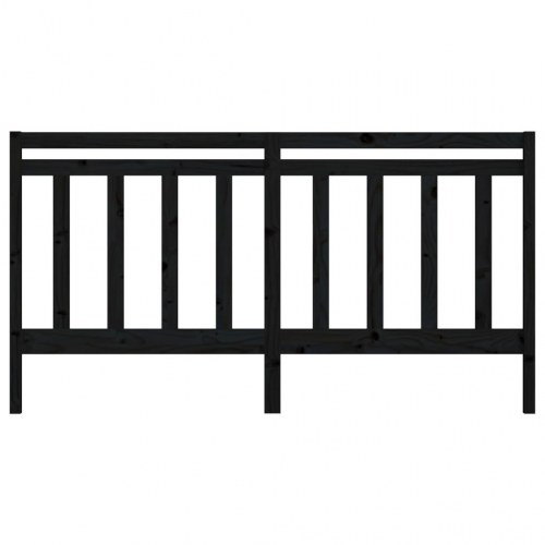 Sengegavl 206×4×100 cm i massivt fyrretræ - sort