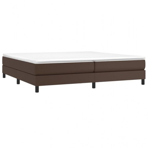 Sengeramme 200x200 cm kunstlæder brun