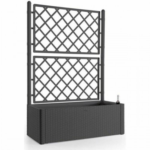 Altankasse selvvandende Stefanplast Natural Deluxe, rektangulær, antracit, 100 × 43 × 142 cm