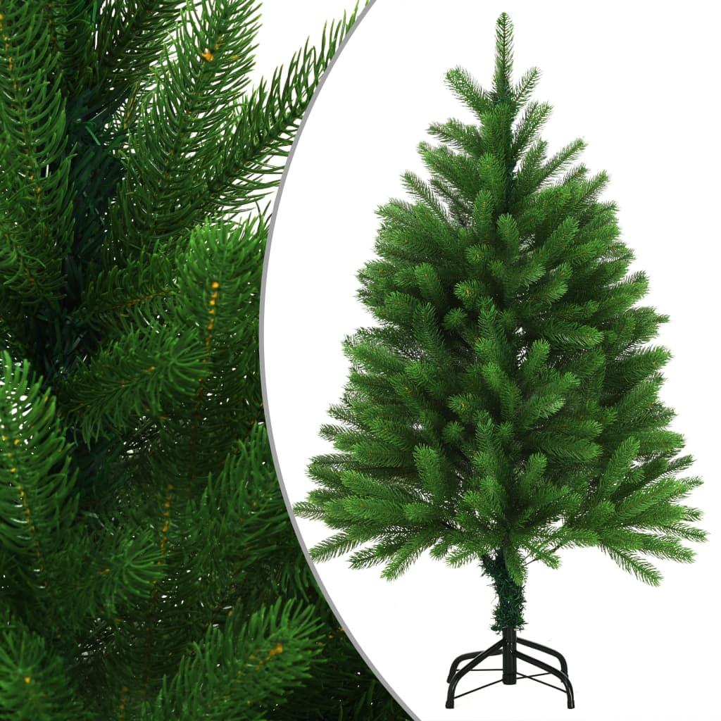 Kunstigt juletræ livagtige nåle 120 cm grøn