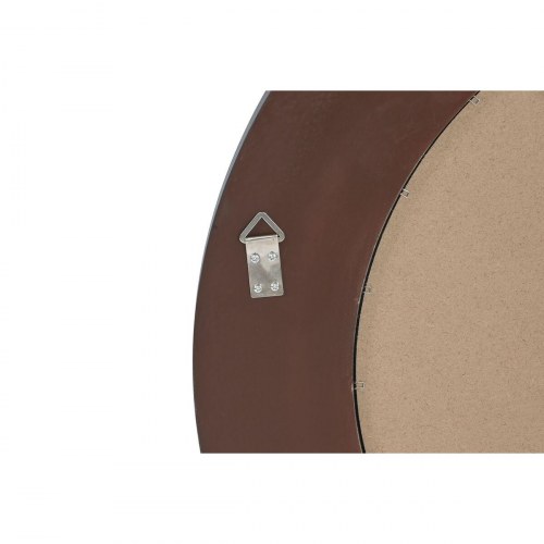 Fritstående rundt spejl i træ, sort - 88 × 5 × 88 cm