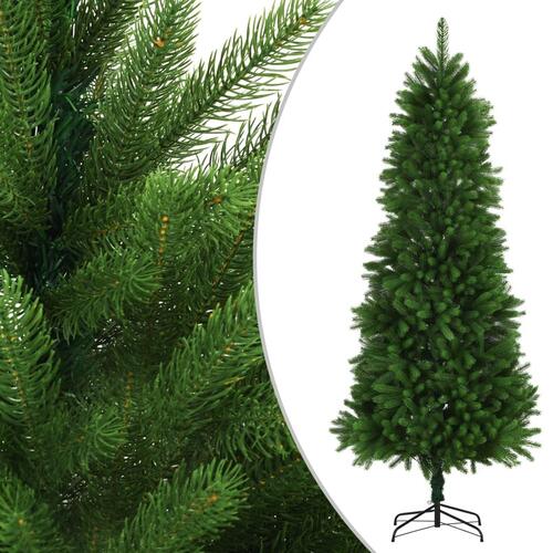 Kunstigt juletræ livagtige nåle 240 cm grøn