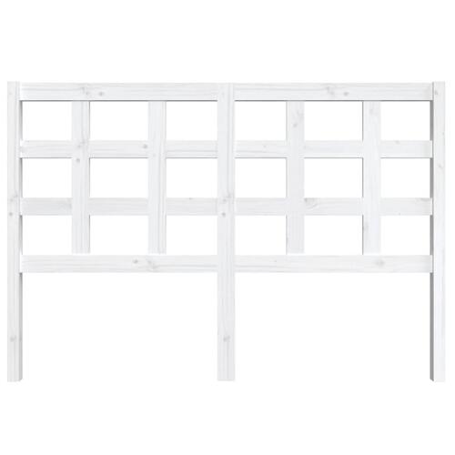 Sengegærde 145,5x4x100 cm massivt fyrretræ hvid