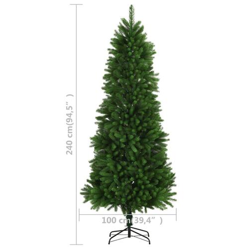 Kunstigt juletræ livagtige nåle 240 cm grøn
