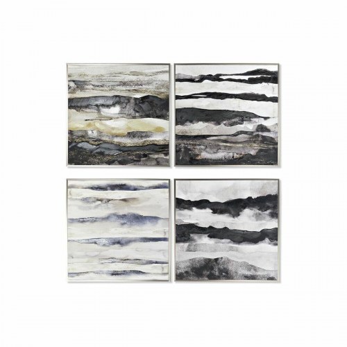 Lærredsmaleri - håndmalet abstrakt, 79 × 2,5 × 79 cm