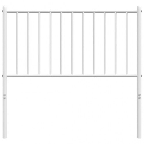 Sengegavl 90 cm metal hvid