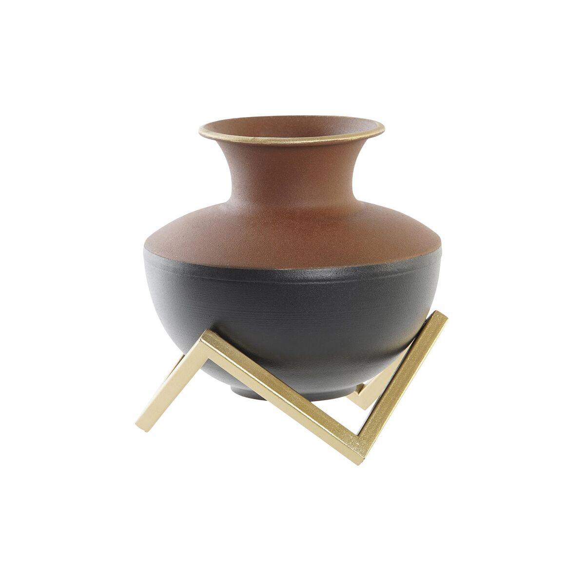 Vase Multifarvet Metal Moderne 17 X 16 X 17 Cm