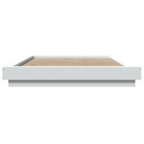 Sengeramme med LED-lys 120 x 200 cm - hvid