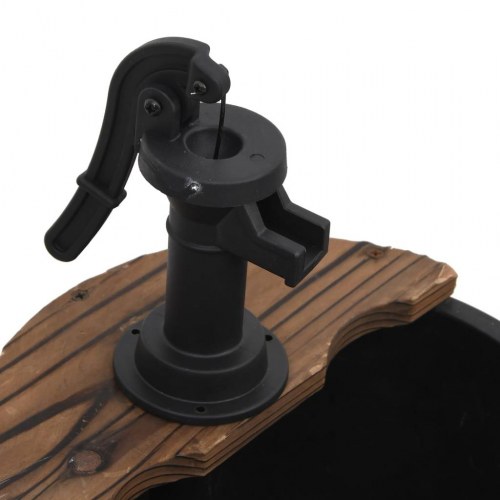 Fontæne med pumpe 44,5x44,5x58 cm massivt fyrretræ