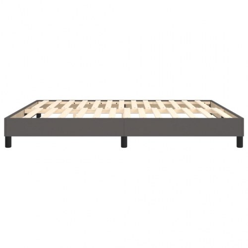 Boxspring sengeramme 180×200 cm i kunstlæder - grå