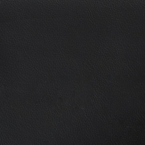 Sengegavl med kanter 103x16x118/128 cm kunstlæder sort