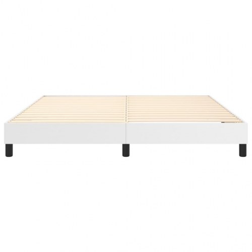 Boxspring sengeramme 180×200 cm i kunstlæder - hvid
