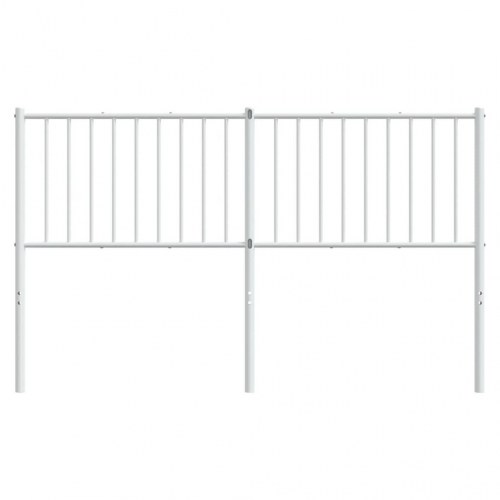 Sengegavl 150 cm metal hvid