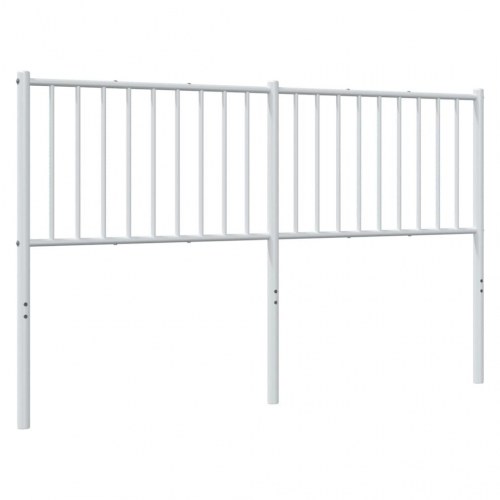 Sengegavl 150 cm metal hvid