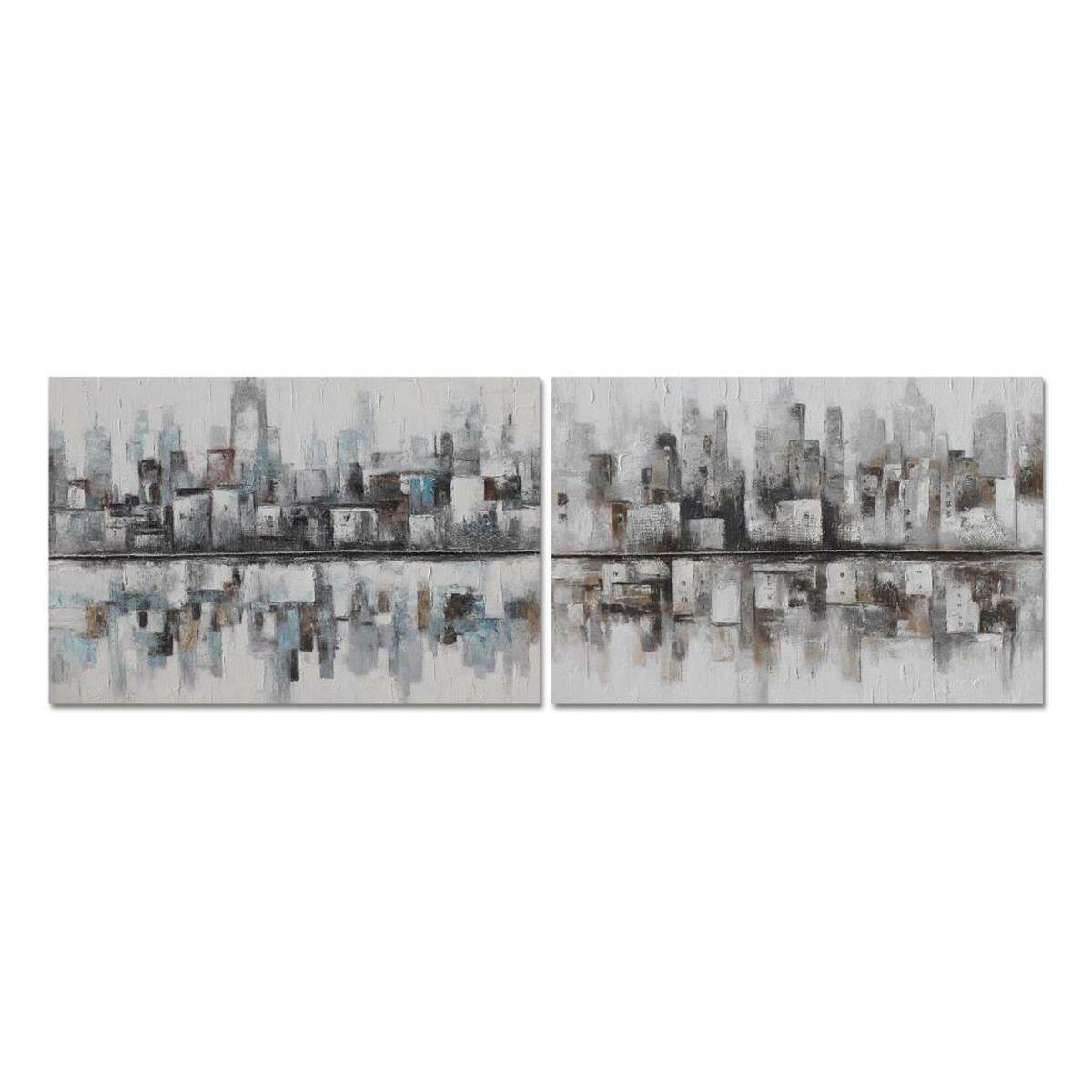 Maleri 120 X 28 X 80 Cm Abstrakt Loft 2 Enheder