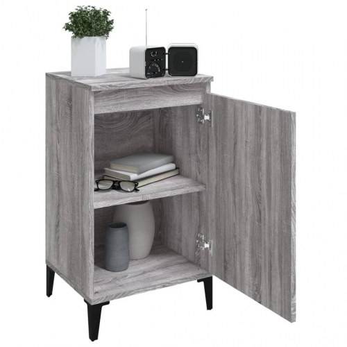 Sengeborde 2 stk. - 40 × 35 × 70 cm i konstrueret træ, grå sonoma-eg