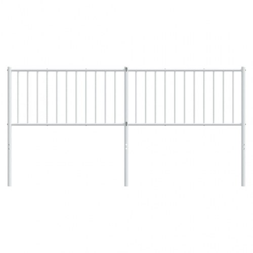 Sengegavl 180 cm metal hvid