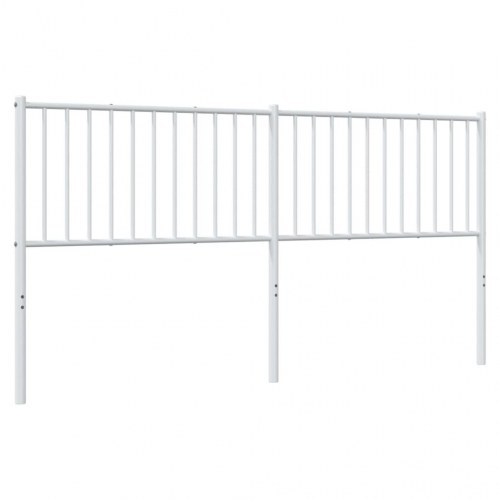 Sengegavl 180 cm metal hvid