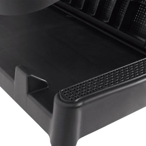 Liggestol med hynde 186x60x29 cm PP antracitgrå