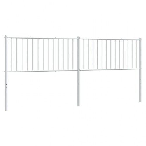 Udskiftningsgavl til seng 200 cm - metal, hvid