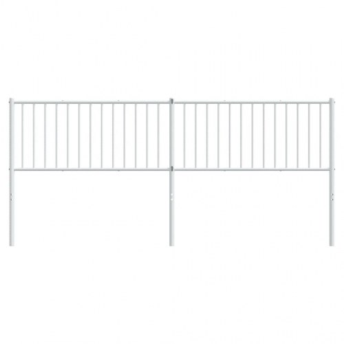 Udskiftningsgavl til seng 200 cm - metal, hvid