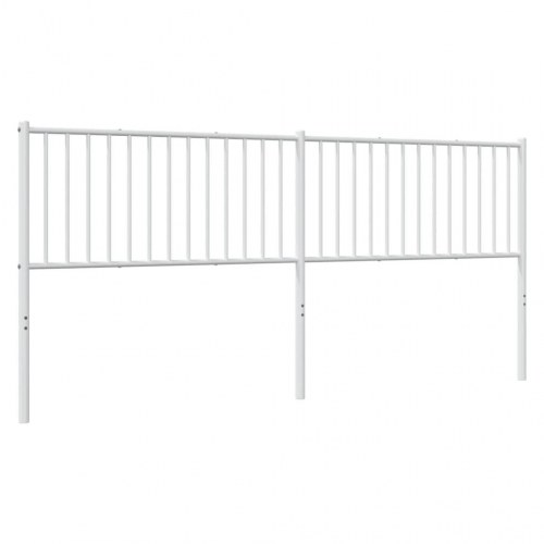 Udskiftningsgavl til seng 200 cm - metal, hvid
