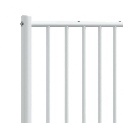 Udskiftningsgavl til seng 200 cm - metal, hvid