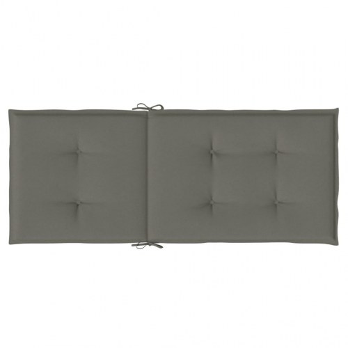 Stolehynder med høj ryg - mørkegrå, 6 stk., 120 x 50 x 4 cm